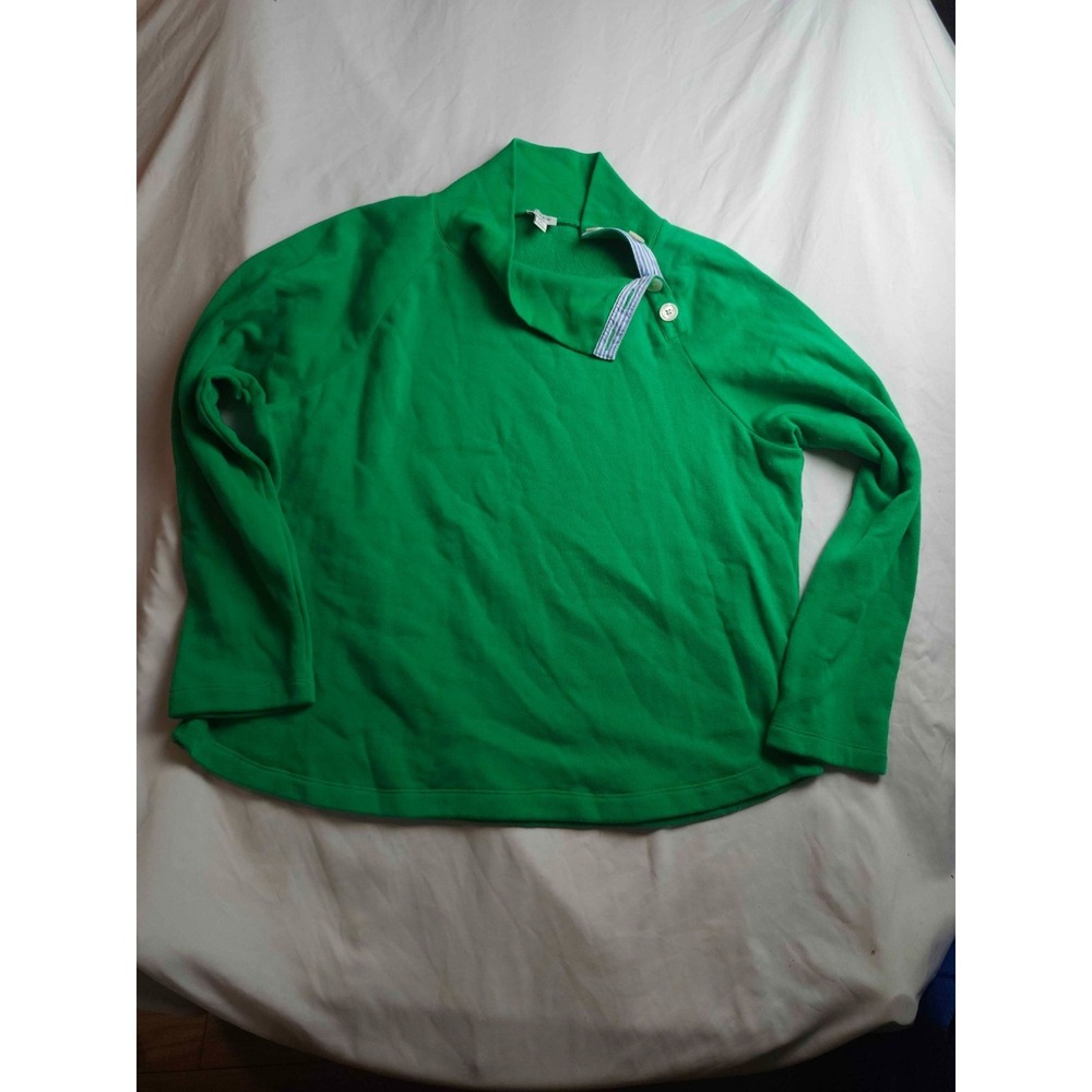 J Crew Sweater Womens XXL Green Coastal Grandmacore Quiet Luxury Spring Layering